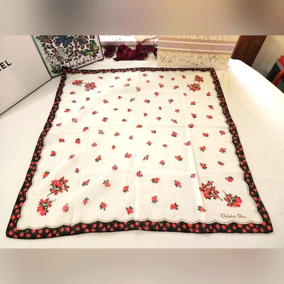 Christian Dior Floral Handkerchief - Picture 3 of 5